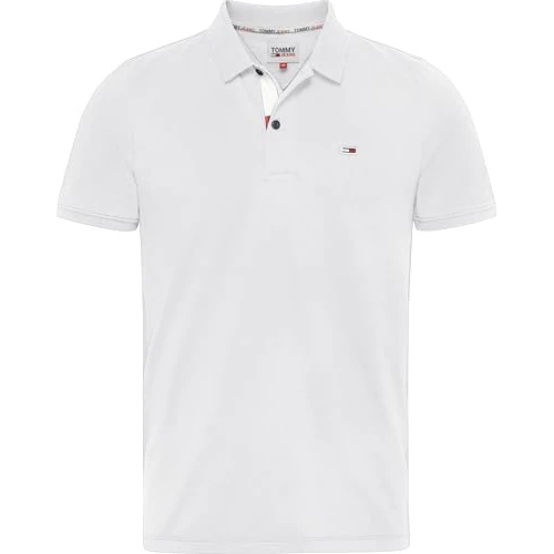 Offerta a tempo: Tommy Jeans Tjm Slim Placket Polo Dm0dm15370, Polo a maniche corte Uomo, Bianco (White), L - 20% da 69.90 € a 55.89 €