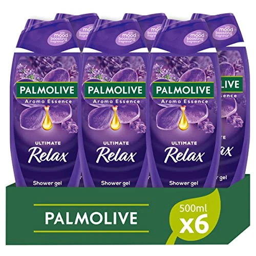 Begrenztes Angebot: Palmolive Aroma Essence Ultimate Relax Duschgel 6 x 500 ml | Duschgel mit einer Duftexplosion | Duschschaum mit 95% natürlichen Inhaltsstoffen* | Vegan | recycelbare Flasche von 23.12 EUR auf 11.29 EUR (Rabatt 51%)