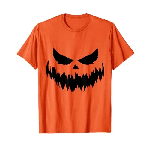 Offerta a tempo: T-Shirt Arancione Zucca di Halloween per Donne, Uomini, Bambini Maglietta - 15% da 16.99 € a 14.44 €