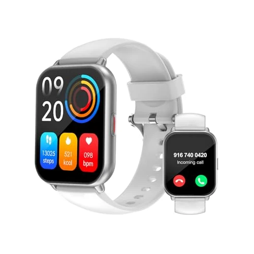 RUIMEN Orologio Smartwatch Uomo Donna Risposta Chiamate Orologio Fitness Contapassi da Polso Activity Tracker Smart Watch Waterproof Frequenza Cardiaca SpO2 Sveglia Notifiche Whatsapp Grigio