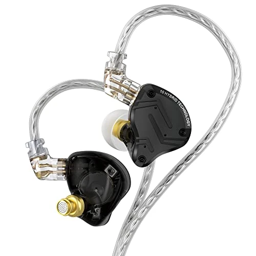 Offre limitée : Yinyoo KZ ZS10 Pro X Écouteurs Intra-Auriculaires 4BA+1DD, Écouteurs Hybrides Moniteur HiFi à l'oreille, Casque Filaire avec Câble de 0,75 mm à 2 Broches pour Audiophile (X Noir, sans Micro) de 59.99 € à 59.99 € (0.00% de remise)