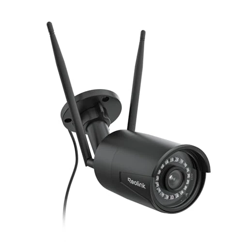 Offerta a tempo: Reolink 5MP Telecamera Wi-Fi Esterno 2,4/5 GHz, Videocamera con Rilevamento di Persone/Veicoli/Pet, Visione Notturna, Impermeabilità IP66, Slot per Scheda microSD, Time-Lapse, RLC-510WA Nero - 15% da 69.99 € a 59.49 €