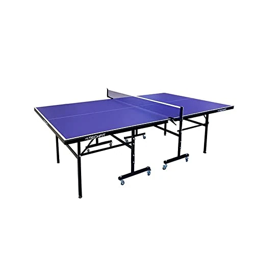 TechFit Mesa de Ping Pong para Exteriores – Dimensiones torneos, Robusto Panel de Resina melamina de 4 mm con Capa Protectora antiarañazos, Resistente a la Intemperie, Plegable (T12)