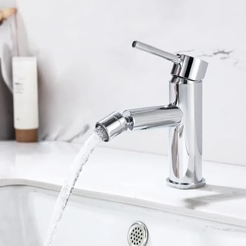 Tijdelijke aanbieding: ONECE Bidet Kraan, Badkamer Wastafelkraan, RVS Wastafelmengkraan | Eéngreeps Wastafel- en Bidetmengkraan met Draaibare Uitloop, Afneembare Beluchter, Chroom van 34.99 € naar 34.99 € (0.00% korting)
