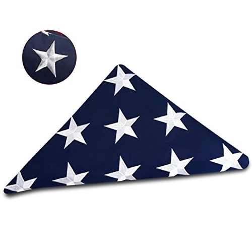 Oferta limitada: DANF - Bandera estadounidense conmemorativa de 5 x 9 pies, 100% algodón resistente para veteranos, estrellas bordadas, rayas cosidas, ojales de latón, banderas militares de Estados Unidos para de 182.46 € a 182.46 € (ahorro 0.00%)