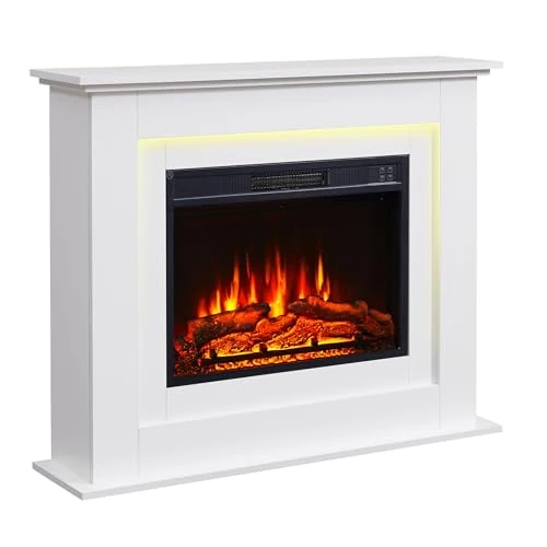Offerta a tempo: BALDERIA Finn Camino elettrico da pavimento con effetto fiamma 3D e riscaldamento - 16% da 319.00 € a 269.00 €