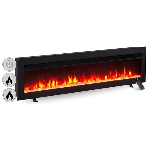 Offerta a tempo: BALDERIA Camino Agnes 50" | Caminetto a Incasso Con Riscaldamento Elettrico 2000 W | Effetto Fiamma 3D | Inserto Con Telecomando, Timer, Termostato | Nero - 0.00% da 399.00 € a 399.00 €