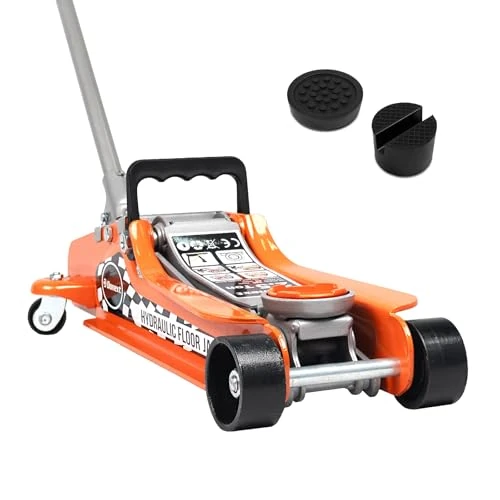Oferta limitada: Donext Gato de Piso de Acero Resistente de 2.5 toneladas de Perfil bajo y elevación rápida, Color Naranja de 103.31 € a 103.31 € (ahorro 0.00%)