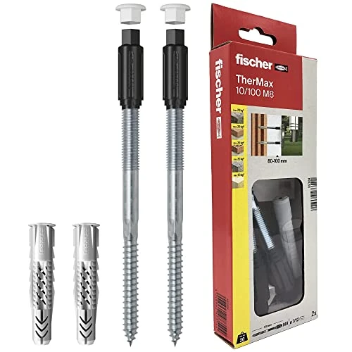 Limited-time offer: Fischer Thermax 10/100 M8 Fixing Anchors on Insulating Coat Max 100 mm, 2 pcs from 12.19 £ to 12.19 £ (save 0.00%)