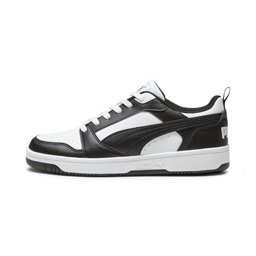 PUMA Rebound V6 Low, Sneaker Unisex - Adulto, White Black White, 48.5 EU