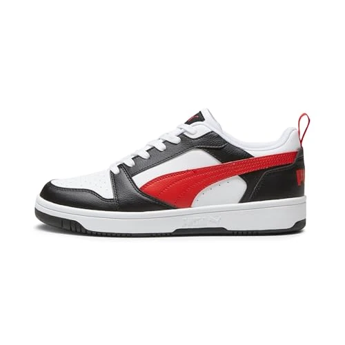 Offre limitee: PUMA Rebound V6 Low Mixte Sneaker, Puma White For All Time Red Puma Black, 38 EU de 50.46 EUR a 50.46 EUR (economie 0%)