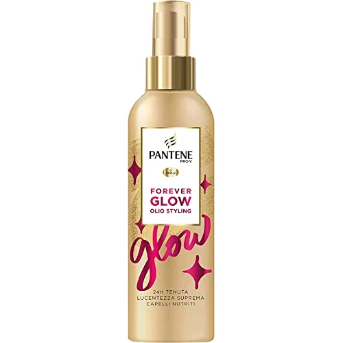 Offerta a tempo: Pantene Pro-V Forever Glow Olio Styling Per Capelli, Tenuta 24h, Lucentezza Suprema, Capelli Nutriti, Blocca Il Crespo, Trattamento Senza Risciacquo, 200ml - 43% da 6.49 € a 3.69 €