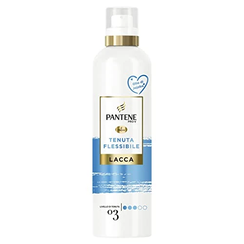 Pantene Pro-V Lacca per Capelli, Tenuta Flessibile, con Olio di Jojoba, Fissa il Tuo Look senza Effetto Cartone, Termoprotettore, Controllo del Crespo, 250 ml