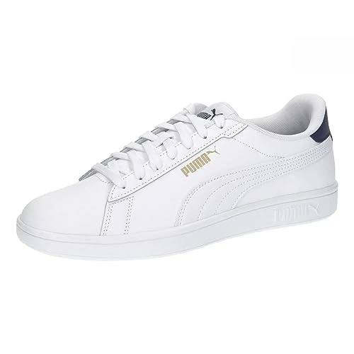 Offerta a tempo: PUMA Smash 3.0 L, Scarpe da ginnastica Unisex-Adulto, Bianco (PUMA White-PUMA Navy-PUMA Gold), 46 EU - 0.00% da 38.95 € a 38.95 €