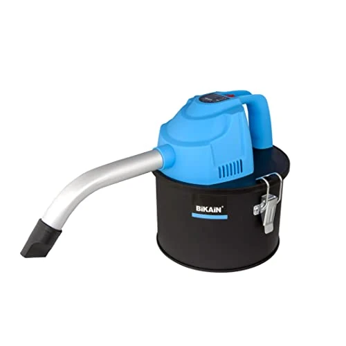 Aspirateur à Cendres Portable pour Pellets - Design Compact - Puissance 600W et Capacité 4L - Système de Nettoyage par Filtre HEPA - Cuve en Acier Inoxydable - Nettoyage Cheminées et Pellets - Bikain