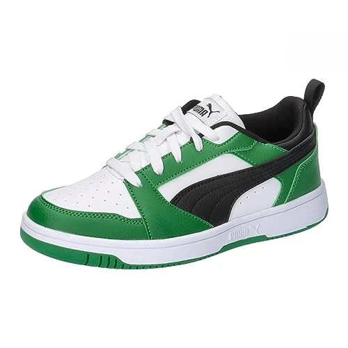 Offerta a tempo: PUMA Rebound V6 Lo Jr, Sneaker Unisex - Bambini e ragazzi, Puma White Puma Black Archive Green, 37.5 EU - 43% da 49.95 € a 28.30 €