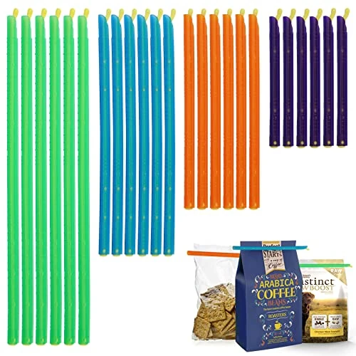 24 klipsy do toreb, klipsów zamykających do toreb, zatyczek do toreb, uszczelki wytrzymałościowe, odporne na wilgoć, wielokrotnego użytku, do zamrażalnika, do zamykania worka