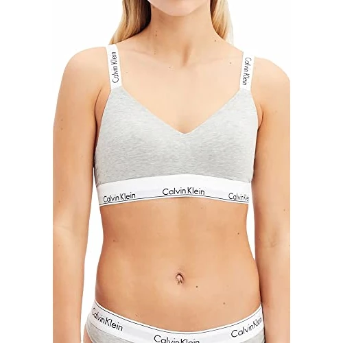 Offerta a tempo: Calvin Klein Reggiseno a Bralette Donna Light Lined Preformato, Grigio (Grey Heather), XL - 40% da 44.90 € a 26.95 €