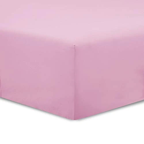 Limited offer: VISION - Set of 2 fitted sheets 90 x 200 cm - Colour: Pink - 100% cotton: 57 threads - 4 elasticated corners - 30 cm corner from 26.39 EUR to 26.39 EUR (save 0%)