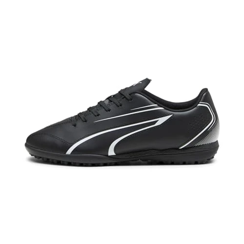 Limitiertes Angebot: Puma Men Vitoria Tt Soccer Shoes, Puma Black-Puma White, 46 EU von 44.95 EUR auf 17.50 EUR (Spare 61%)