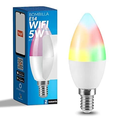 Offre limitée : M Ledme - Ampoule LED Intelligente WiFi E14 Bougie, pas besoin de Hub, [Smarthome], Dimmable, 6W 600LM, RGB & 2700K-6500K blanc froid à chaud, compatible avec Alexa/Google Home/Siri, LM7144 de 11.49 € à 11.49 € (0.00% de remise)
