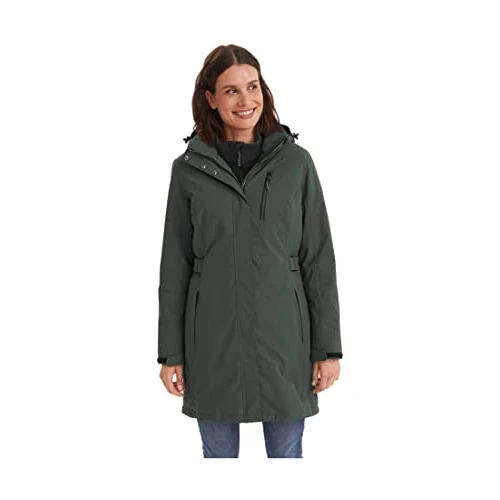 Killtec Femme Kow 165 Wmn Prk Parka/parka Fonctionnelle Avec Capuche Zippée, 00787-dunkel Blaugrün, 36 EU