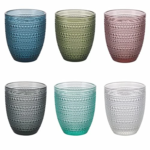 GALILEO Set of 6 Water Glasses 325 ml in Glass, Roma