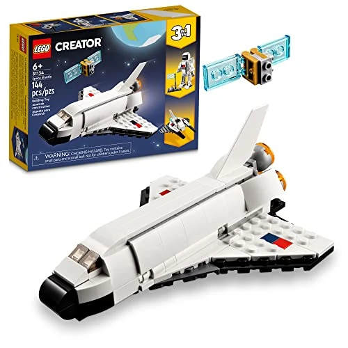 Limited-time offer: LEGO Creator 3 in 1 Space Shuttle Toy to Astronaut Figure to Spaceship 31134, Building Toys for Kids, Boys, Girls Ages 6 and up, Creative Gift Idea from 19.99 GBP to 19.99 GBP (save 0%)