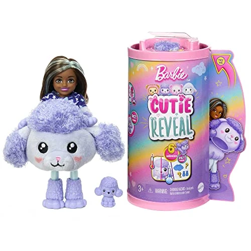 Zeitlich begrenztes Angebot: Barbie Cutie Reveal - Chelsea-Puppe mit 6 Überraschungen, kuschelweicher Plüschpudelwelpe, Zauberhafte Details und Farbwechselspaß, für Kinder ab 3 Jahren, HKR20 von 11.20 € auf 11.20 € (0.00% Rabatt)