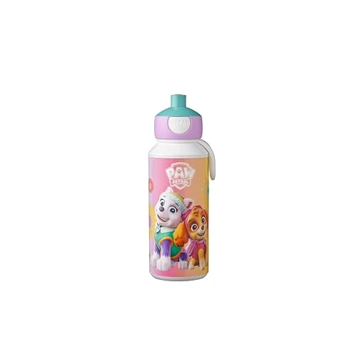 Mepal - Botella para Beber Campus Pop-up - Botella para Beber - Botella Agua a Prueba de Fugas para la Escuela - Sin BPA y apta para Lavavajillas - 400 ml - Paw Patrol Girls