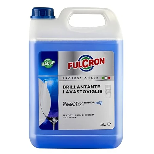 Offerta a tempo: FULCRON Brillantante Lavastoviglie, Additivo Acido Concentrato, Assicura Un'Asciugatura Rapida e Senza Aloni, 5 L, Liquido - 0.00% da 27.78 € a 27.78 €