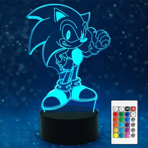 Zeitlich begrenztes Angebot: AIRUEEK Hedgehog Spielzeug 3D nachtlicht -16 Farbvariationen LED Illusion Lampe Schlafzimmer Dekor Beleuchtung Figur Lampe Geburtstags Geschenke für Männer, Vatertagsgeschenk von 17.99 € auf 12.99 € (27.79% Rabatt)
