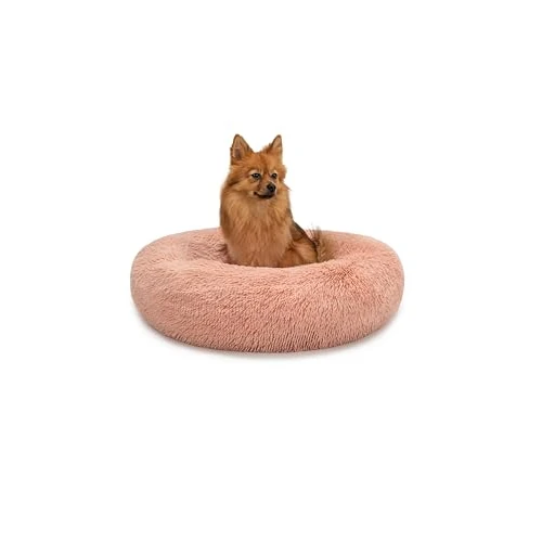Offre limitée : lionto Lit Donut pour Chiens et Chats, lit Rond Moelleux pour Petits et Grands Animaux domestiques, Ø60 cm, lit pour Chats en Peluche Doux, Coussin pour Chien avec Rembourrage Extra épais, Rose de 21.87 EUR à 18.81 EUR (remise 14%)