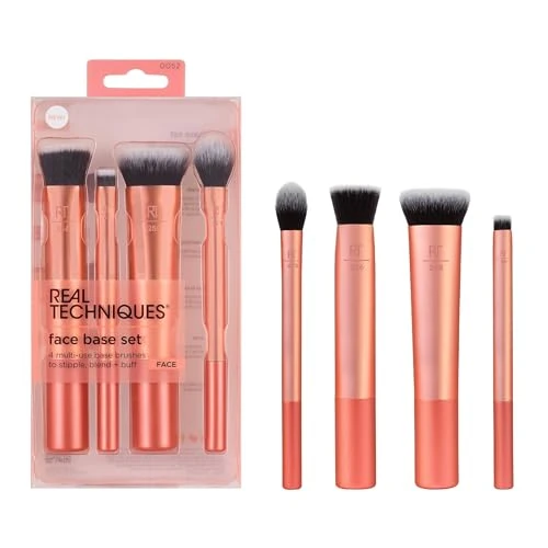 Begrenztes Angebot: Real Techniques Face Base Makeup Brush Kit, For Concealer, Foundation, & Contour, Works With Liquid, Cream & Powder Products, Staples For Blending & Buffing, 4 Piece Set von 20.91 EUR auf 13.38 EUR (Rabatt 36%)