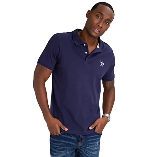 Limited-time offer: U.S. Polo Assn. Men's Solid Interlock Shirt, Navy, S from 24.83 GBP to 24.83 GBP (save 0%)