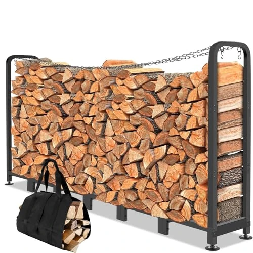 Zeitlich begrenztes Angebot: Himimi Brennholzregal Außen für Kaminholz 235 x 32 x 116 cm mit Tragetasche, Einstellbar (1,2 m³), Stabil & Wetterfest für Garten und Lager von 89.20 € auf 89.20 € (0.00% Rabatt)