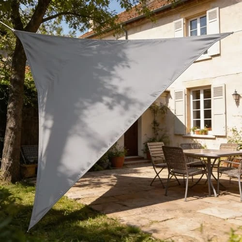 Offre limitée : HAIKUS Voile d'ombrage Imperméable Triangulaire 5x5x5m, Toile Ombrage PES Résistant à l'eau, Filet dombrage Triangle 5m Résistant 98% Protection Rayons UV pour Patio Extérieur, Gris Graphite 5x5x5 de 55.99 € à 55.99 € (0.00% de remise)