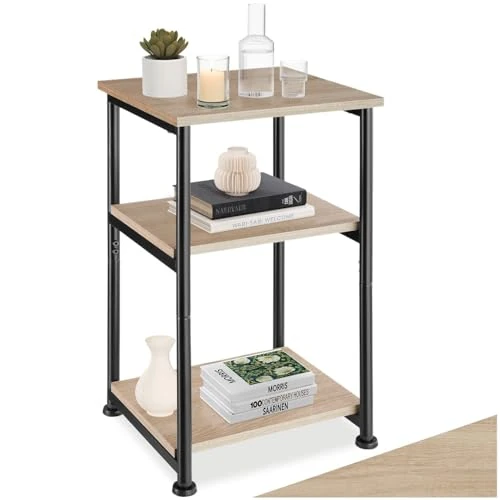 Tijdelijke aanbieding: tectake - Bijzettafel Memphis 34x30x59cm - lichtbruin - 404669 van 56.00 € naar 39.99 € (28.59% korting)