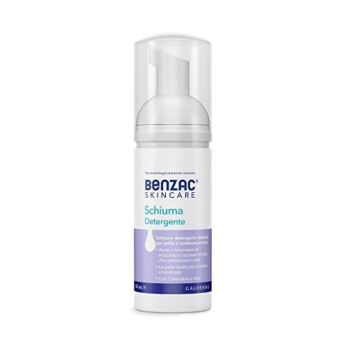 Benzac Skincare pianka oczyszczająca do twarzy, przeciw trądzikowi, kojąca, usuwanie zanieczyszczeń i nadmiaru łoju, z nagietkiem, aloesem i gliceryną