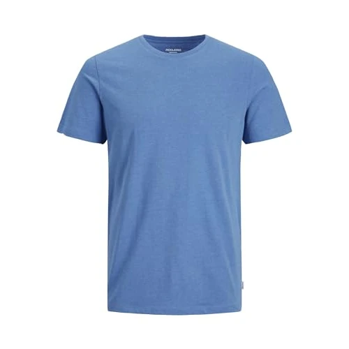 Offerta a tempo: JACK & JONES JJEORGANIC MELANGE TEE SS O-NECK NOOS, T-Shirt Uomo, Blu (French Blue Detail:MELANGE), XXL - 40% da 14.99 € a 8.98 €
