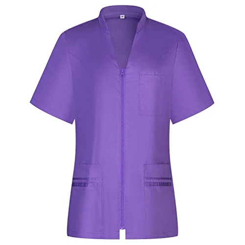 Offerta a tempo: MISEMIYA - Camici Sanitari Donna - Giacche Uniformi sanitarie - Abbigliamento da Lavoro e divise712 - XX-Large, Lilla - 41% da 22.95 € a 13.53 €