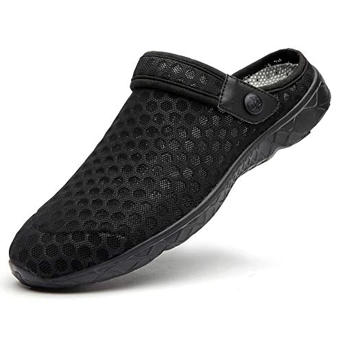 Offerta a tempo: Zoccoli Uomo Donna Ciabatte Spiaggia Giardino Pantofole Scarpe da Mare Estate Sandali Scarpette Unisex, E Nero Assoluto, 38 EU - 42% da 35.99 € a 20.77 €