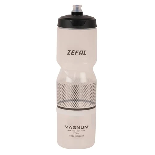 Tijdelijke aanbieding: ZEFAL Magnum Grote capaciteit, drinkfles voor fiets/mountainbike en sport, herbruikbaar, BPA-vrij, soft-waterjerrycan, schroefdeksel, gemaakt in Frankrijk, zwart (transparant), 975 ml van 12.72 € naar 7.07 € (44% korting)