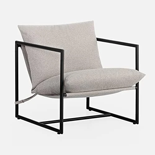 Offre limitée : Zinus Aidan Fauteuil Salon - Structure en métal avec Coussins - Remplissage en Mousse - Fauteuil 1 Place pour Salon, Chambre, Salle à Séjour, Bureau, Intérieur - Beige de 119.82 € à 119.82 € (0.00% de remise)