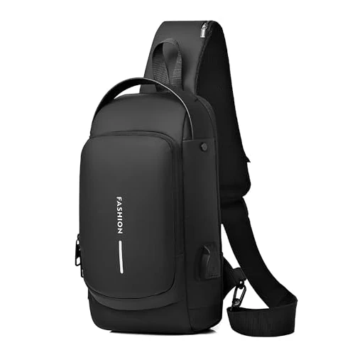 Offerta a tempo: HAN-LBG Zaino Monospalla Uomo, Donna Marsupio Monospalla Con Blocco Password Antifurto — 23% da 29,99 € a 22,99 €