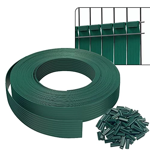 Offre limitée : VOUNOT® Kit de lamelles Occultantes PVC 75m x 4.7cm 150 Clips Brise Vue de Qualité Bandes de Protection pour Panneau Grillagé Clôtures Rigides Vert de 38.94 EUR à 36.99 EUR (remise 5%)