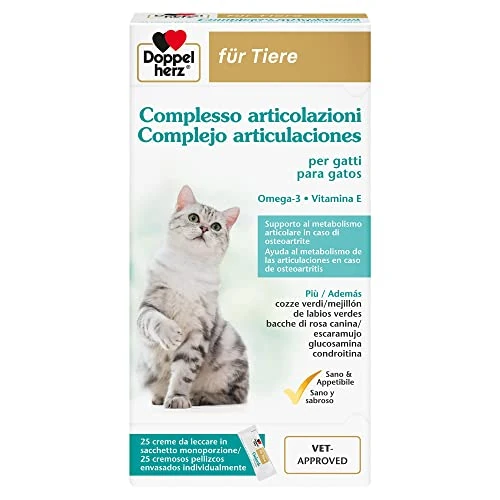 Doppelherz Omega 3 Vitamina E Suplement Diety dla Kotów, 25 x 10 g