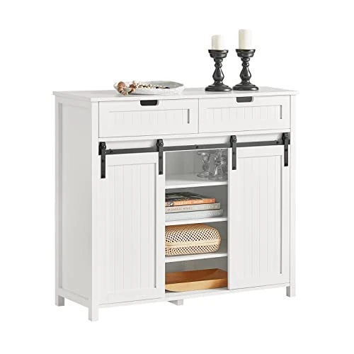 Begrenztes Angebot: SoBuy FSB74-W Küchenschrank Sideboard mit Schiebetüren Schrank Buffet Aufbewahrungsschrank Kommode Weiß BHT ca.: 104x93x35cm von 169.95 EUR auf 169.95 EUR (Rabatt 0%)