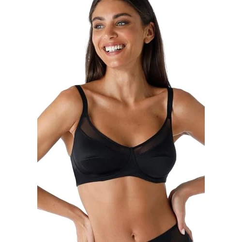 LOVABLE Bez Czapki Nowoczesne Kształtowanie Biustonosz Kobiety, Czarny (czarny), 80F
