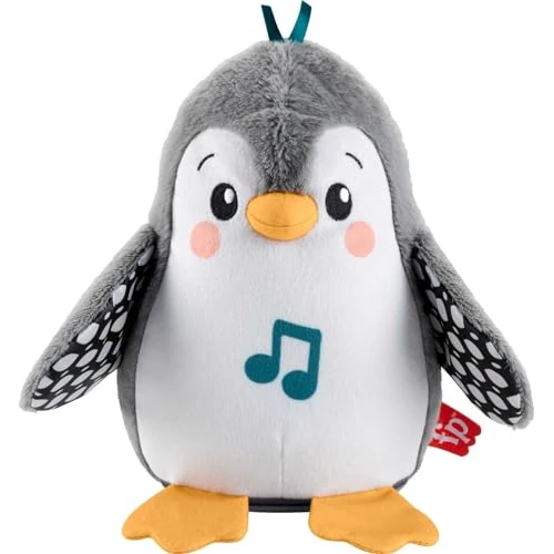 Offerta a tempo: Fisher-Price - Pinguino Dolci Coccole, peluche sensoriale con musica e ali che si muovono, per il gioco interattivo da distesi sul pancino, giocattolo per bambini, 0+ anni, HNC10 - 34% da 44.99 € a 29.66 €